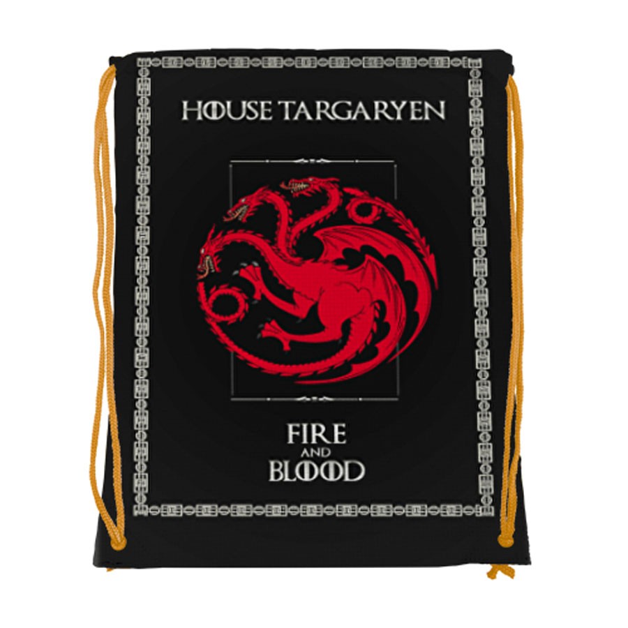 Mochila de cuerdas Targaryen de Juego de Tronos (34x42 cms.)