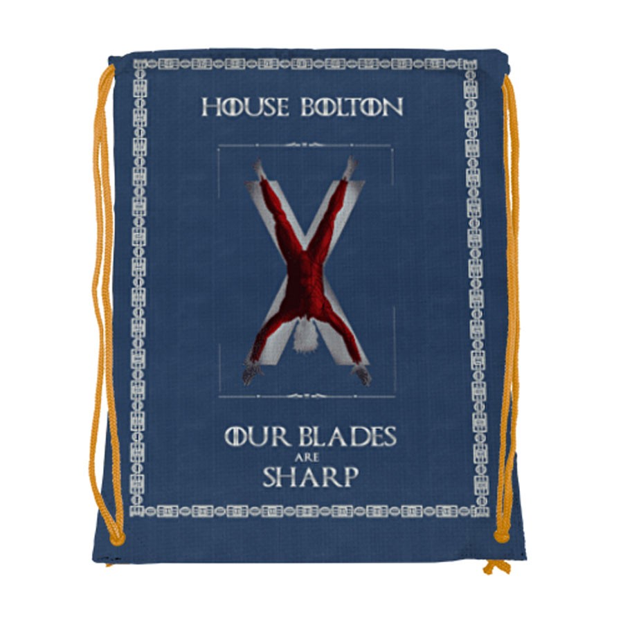 Mochila de cuerdas House Bolton de Juego de Tronos (34x42 cms.)