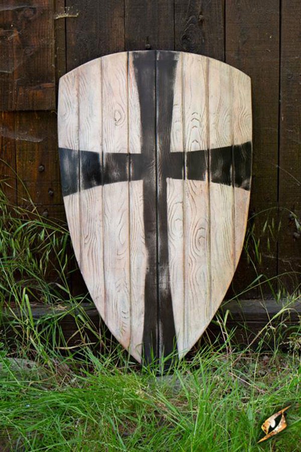 Escudo Cruzados LARP, 90 x 60 cm.