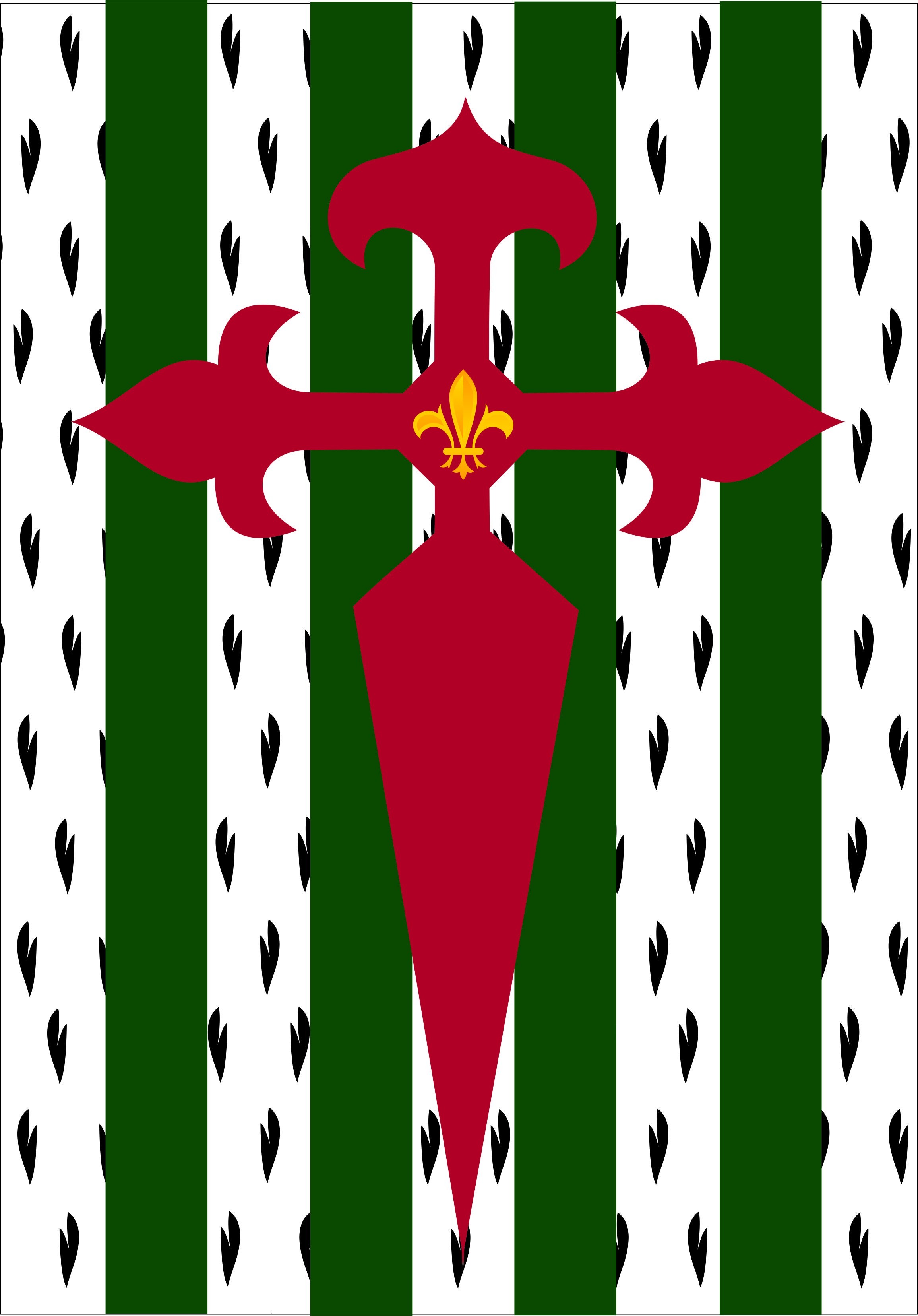 Estandarte Medieval Cruz de Santiago
