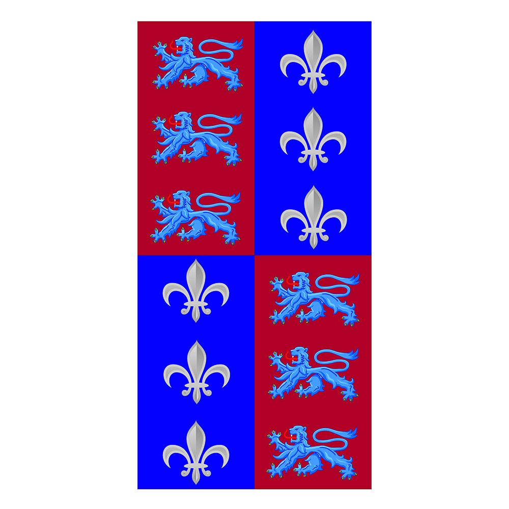 Estandarte Cuartelado Leones Flor de Lys