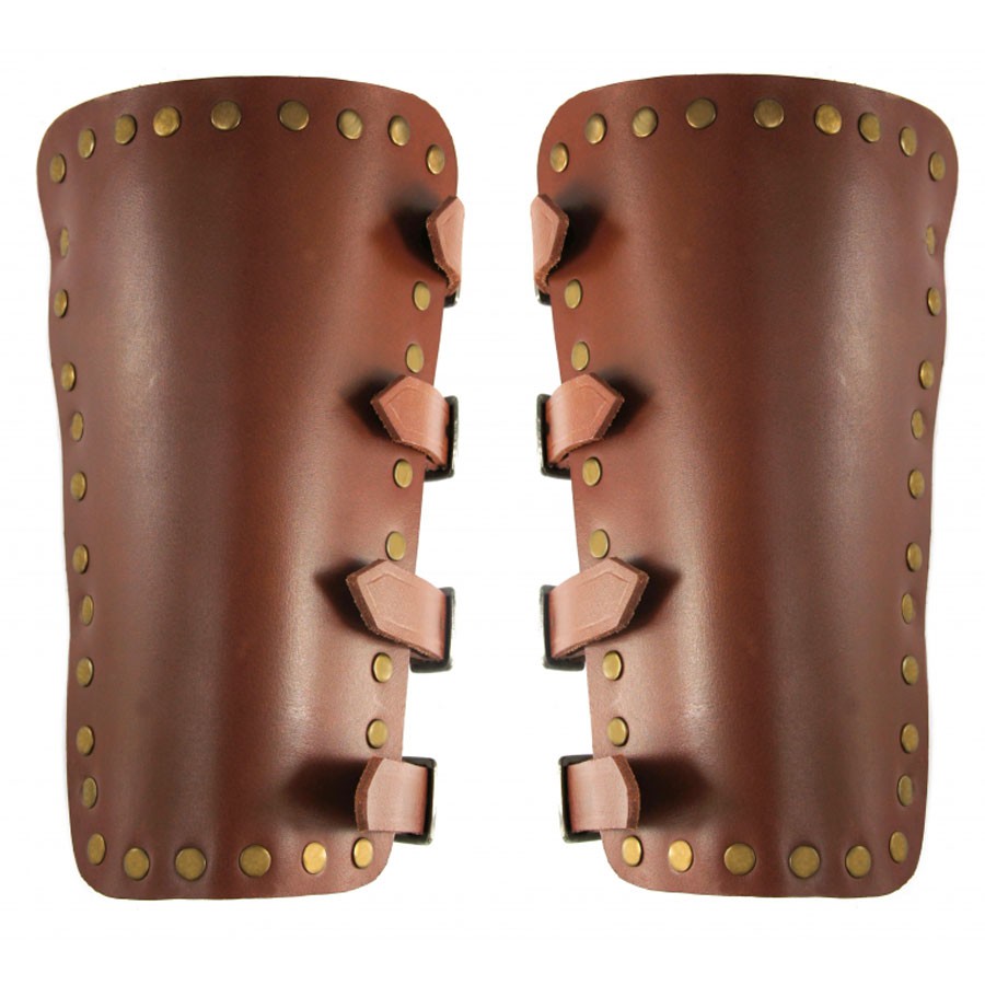 Brazaletes Medievales Mar en cuero marrón