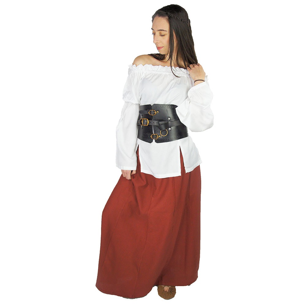 Falda medieval mujer Smilla, rojo