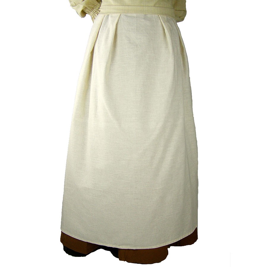 Delantal medieval modelo Lola, blanco natural