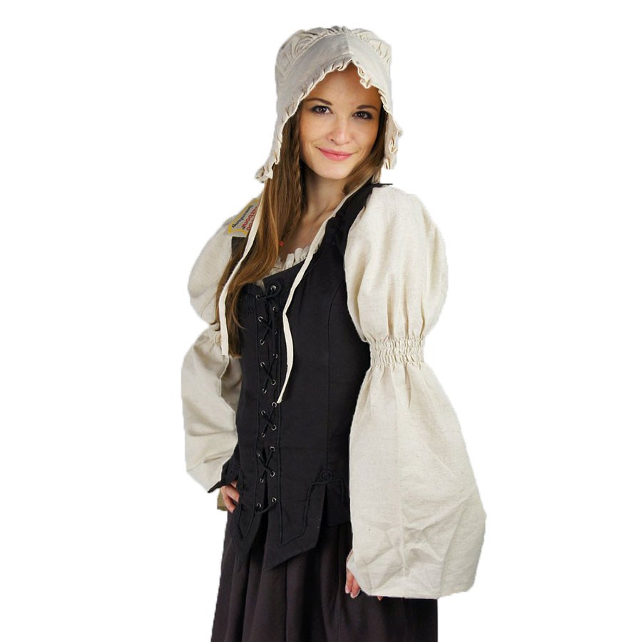 Chaleco medieval mujer modelo Selma, marrón oscuro