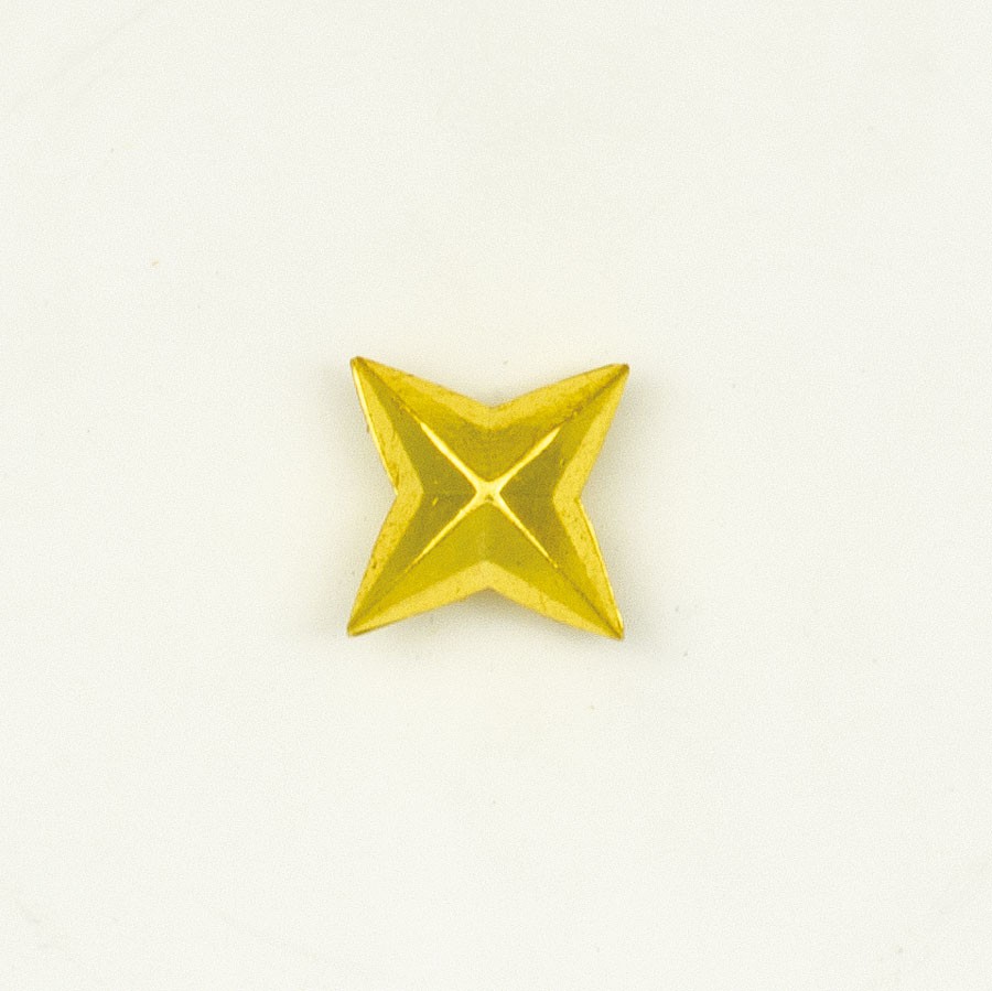 Estrella de 4 puntas metálica para uniforme
