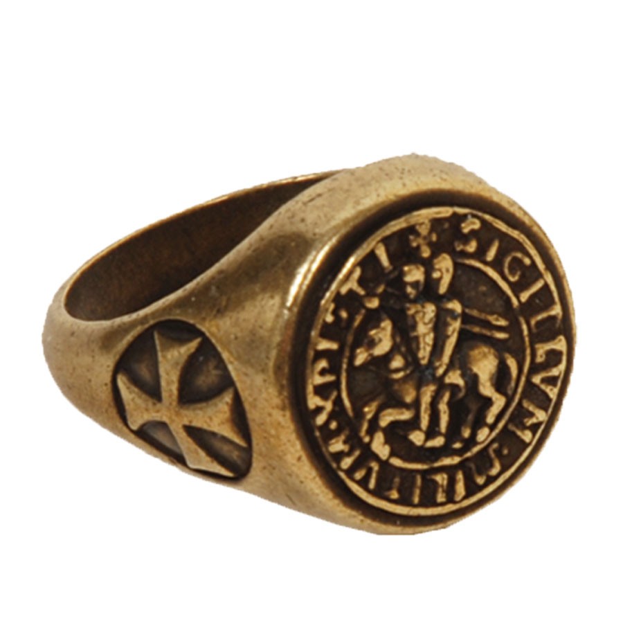 Anillo caballeros templarios color bronce
