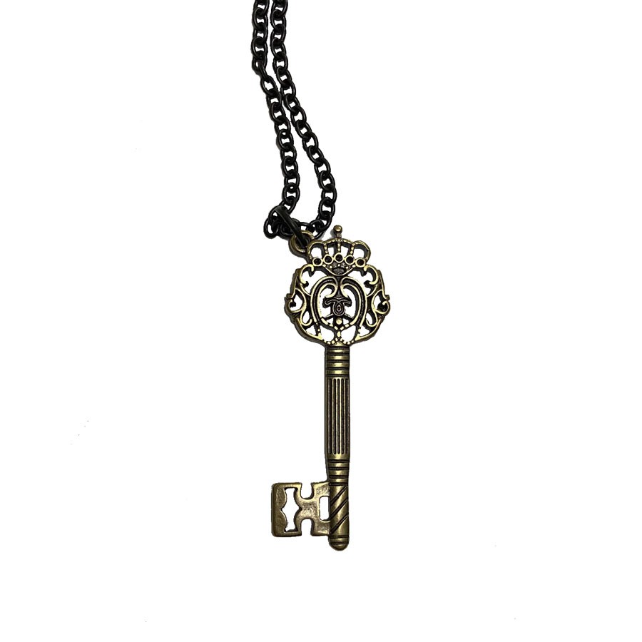 Colgante llave Corazón SteamPunk, latón envejecido