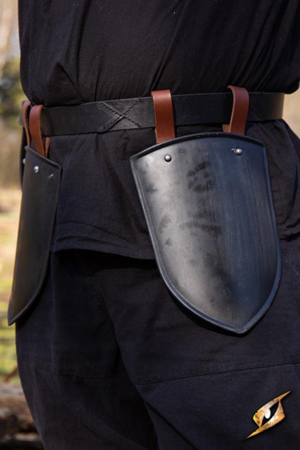 Escarcelas medievales de Escudero, acabado negro