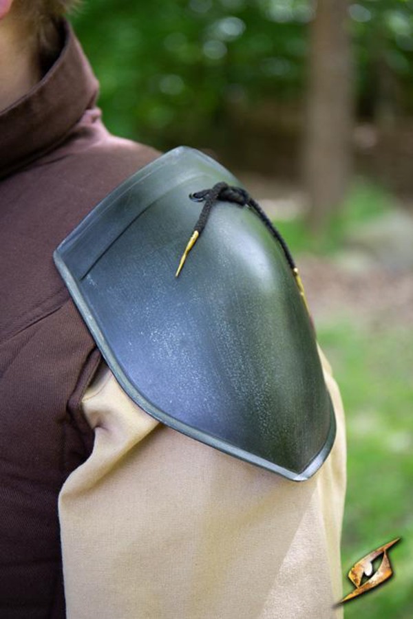 Hombreras medievales simples de Escudero, acabado oscuro