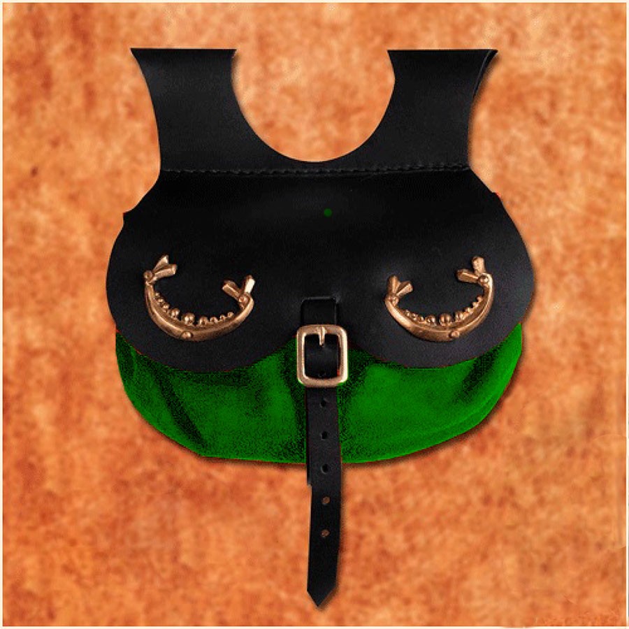 Bolso vikingo modelo Thane, color verde