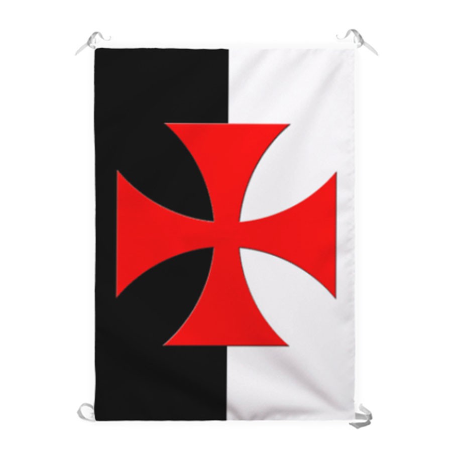 Estandarte Bicolor Cruz Templaria Paté (70x100 cms.)