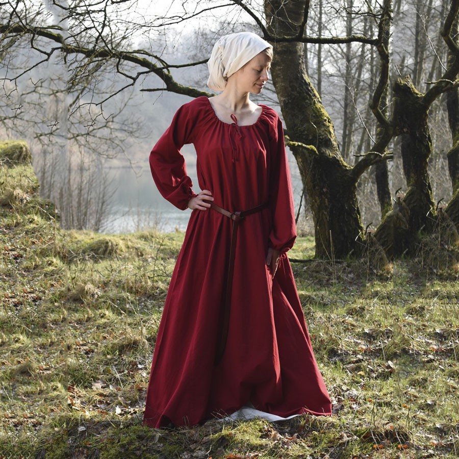 Vestido medieval Ana, vino tinto