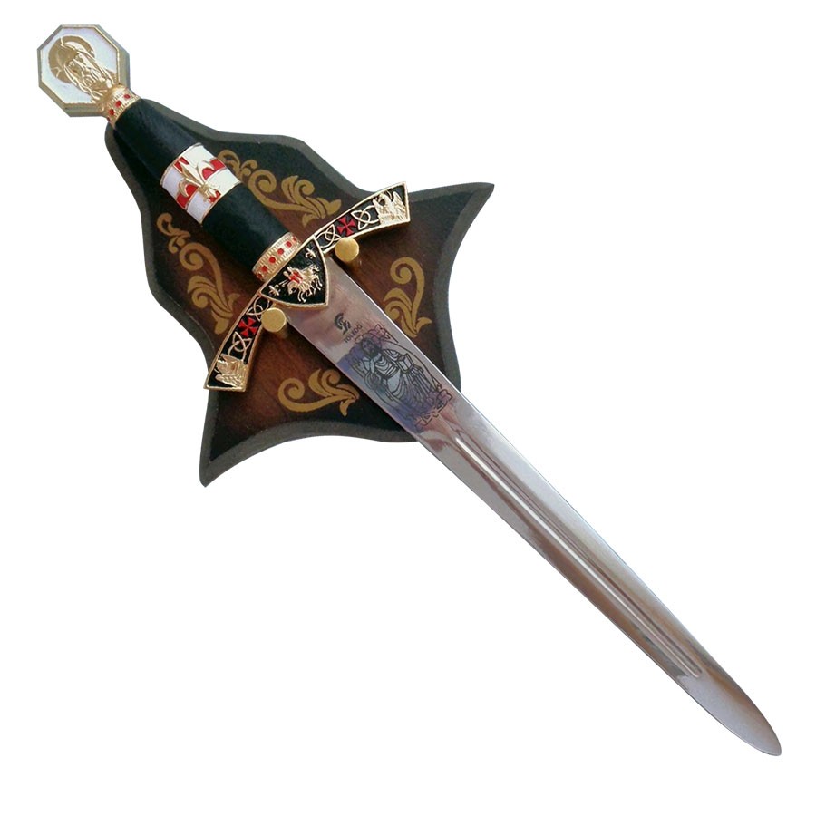 Daga Caballeros Templarios con tabla para colgar