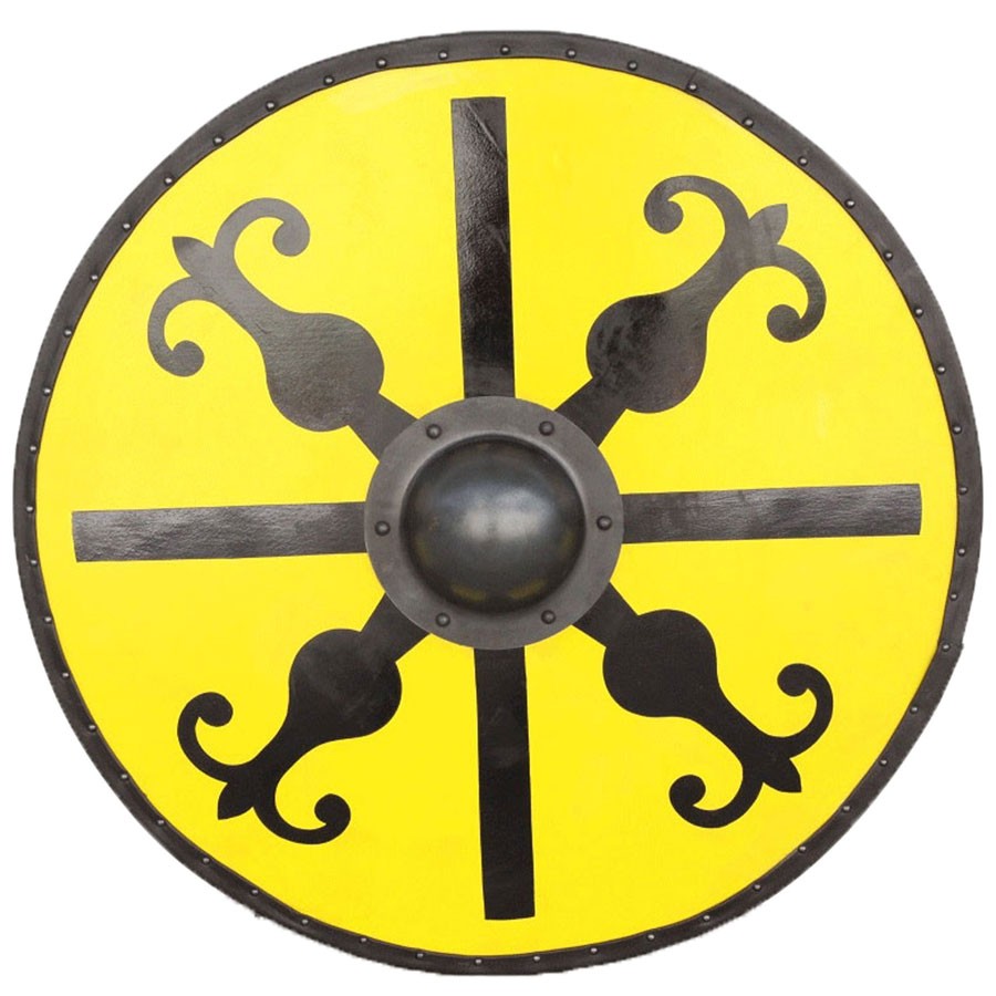 Escudo Medieval Redondo de Windlass madera y acero