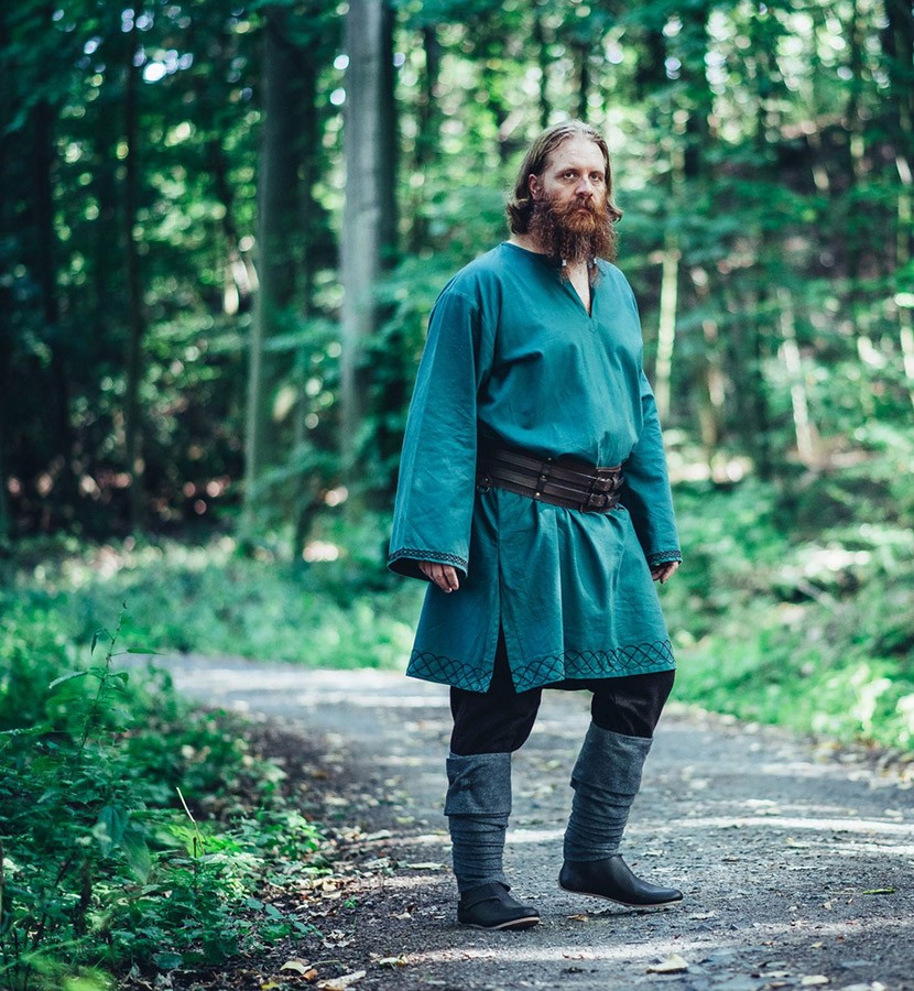 Túnica vikinga modelo Borr, verde