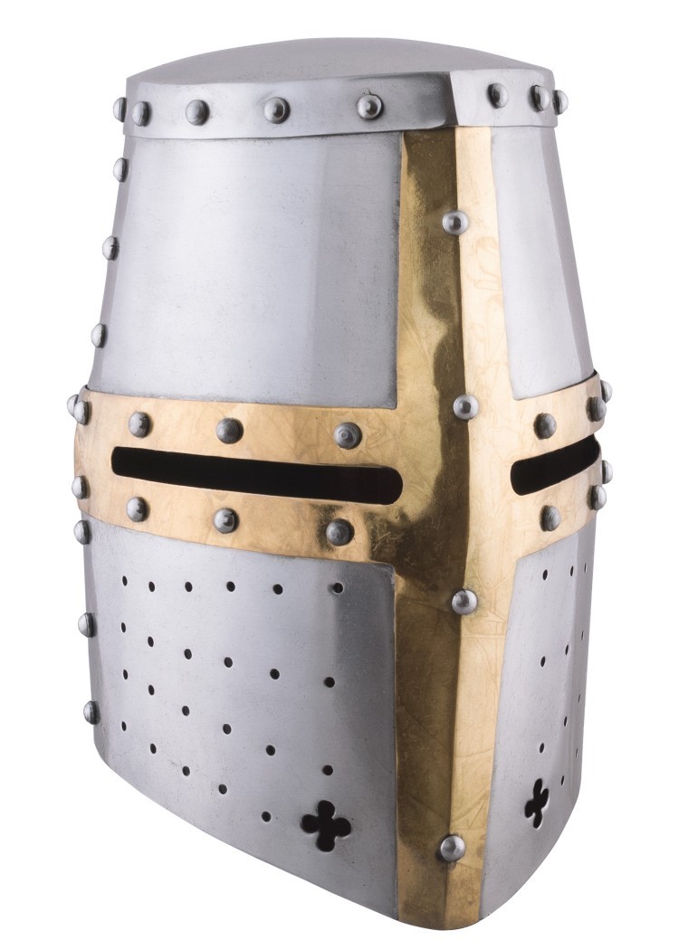 Gran Yelmo Medieval, siglo XIV, remachado
