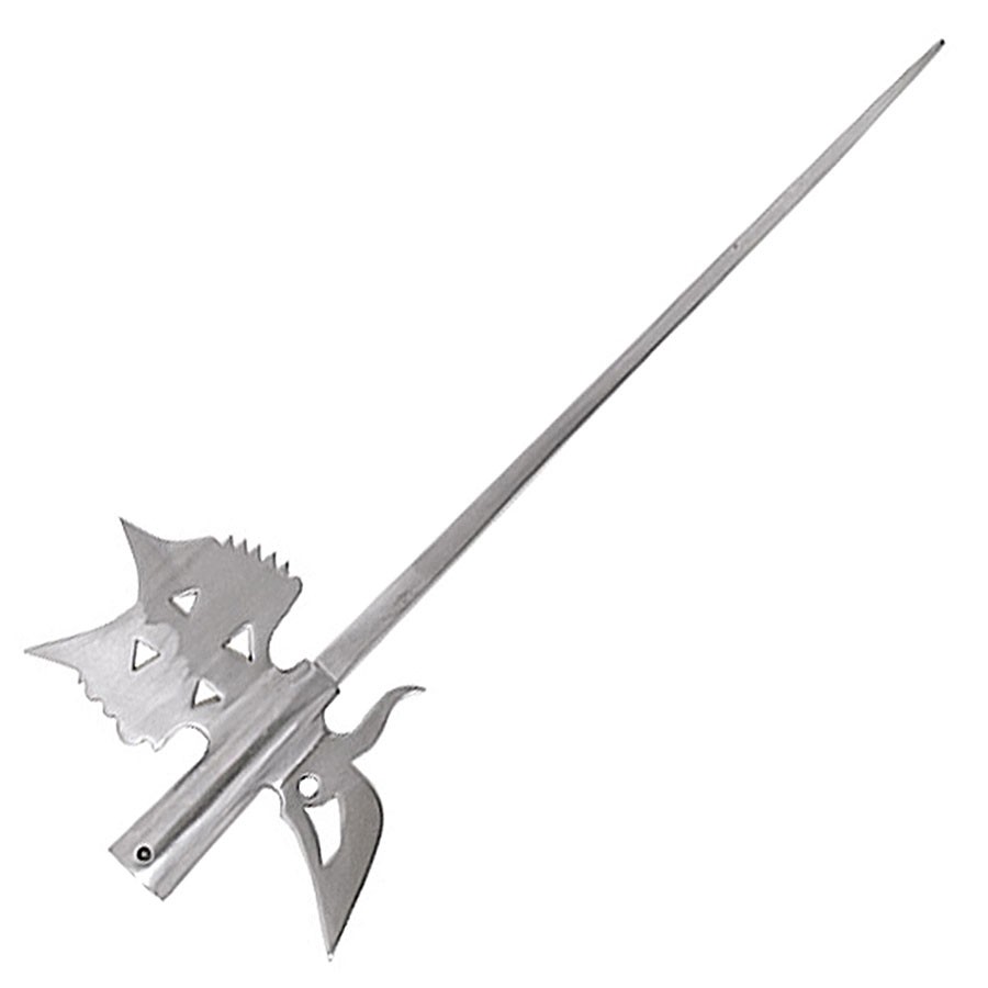 Cabeza medieval de Alabarda Inglesa con alas