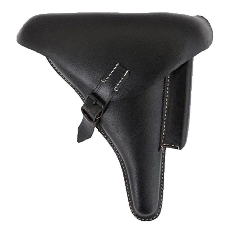 Canana para pistola Alemana WWII P08, cuero negro