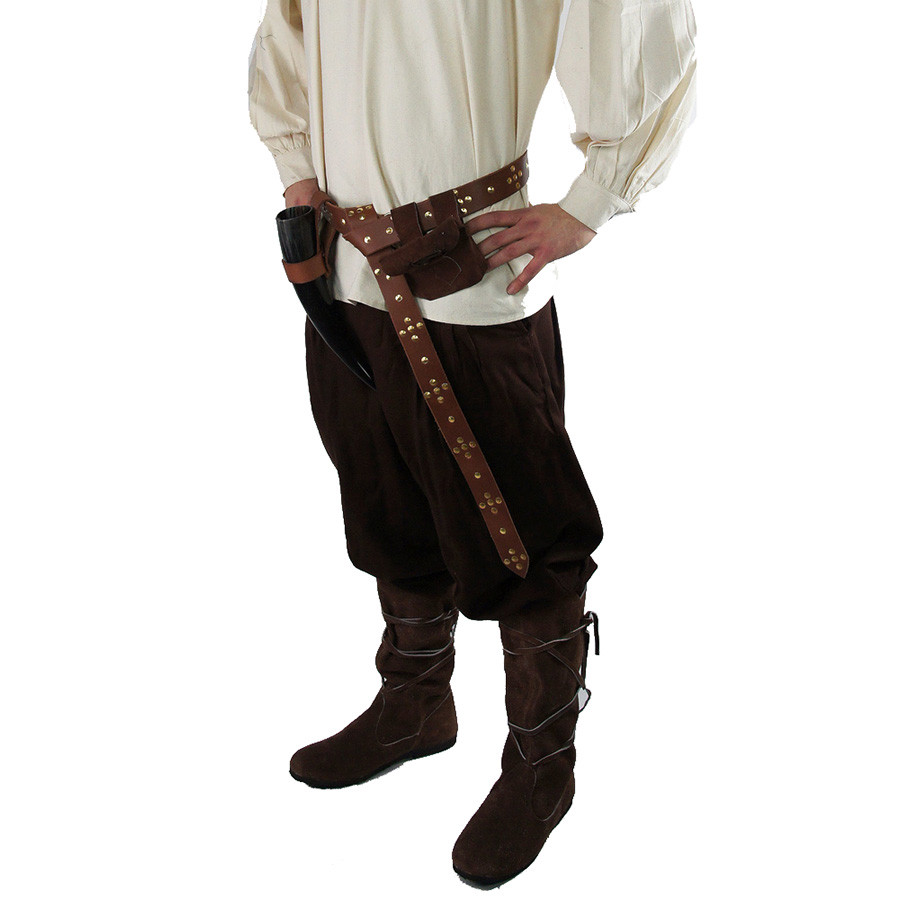 Pantalones pirata anchos modelo Eckart, color marrón