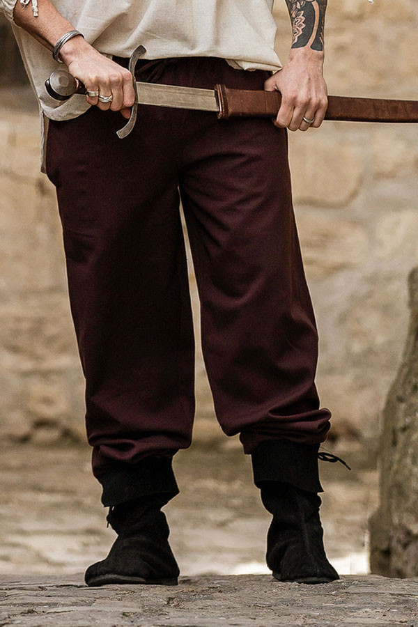 Pantalón medieval Arvo, color marrón