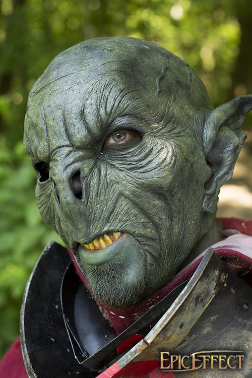 Máscara fantasía LARP Orco Feral verde