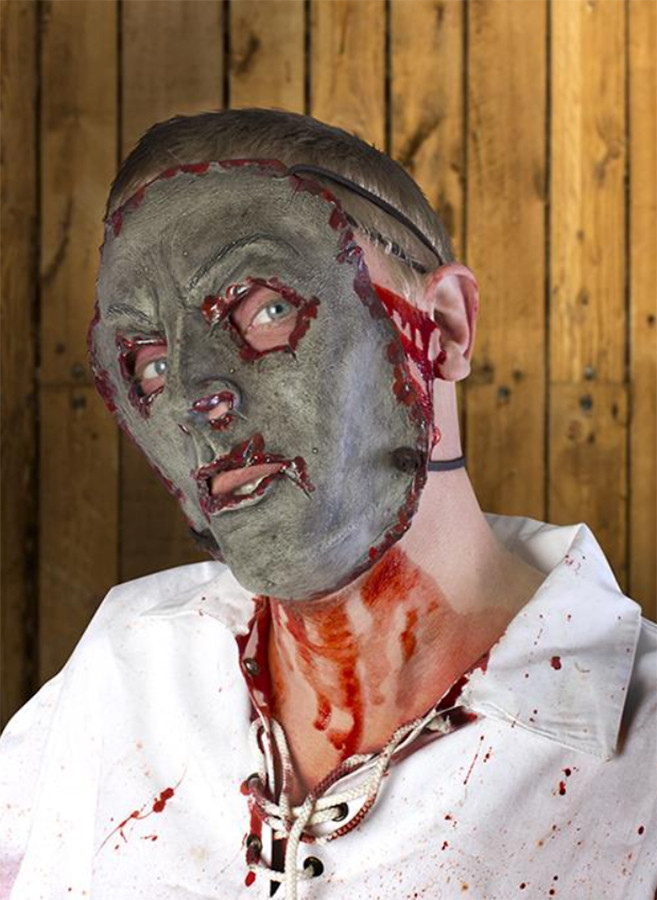 Máscara fantasía Elfo Oscuro, color gris