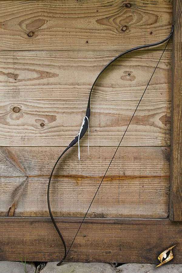 Arco medieval Deluxe negro para caballo. Cuerda 115 cm.