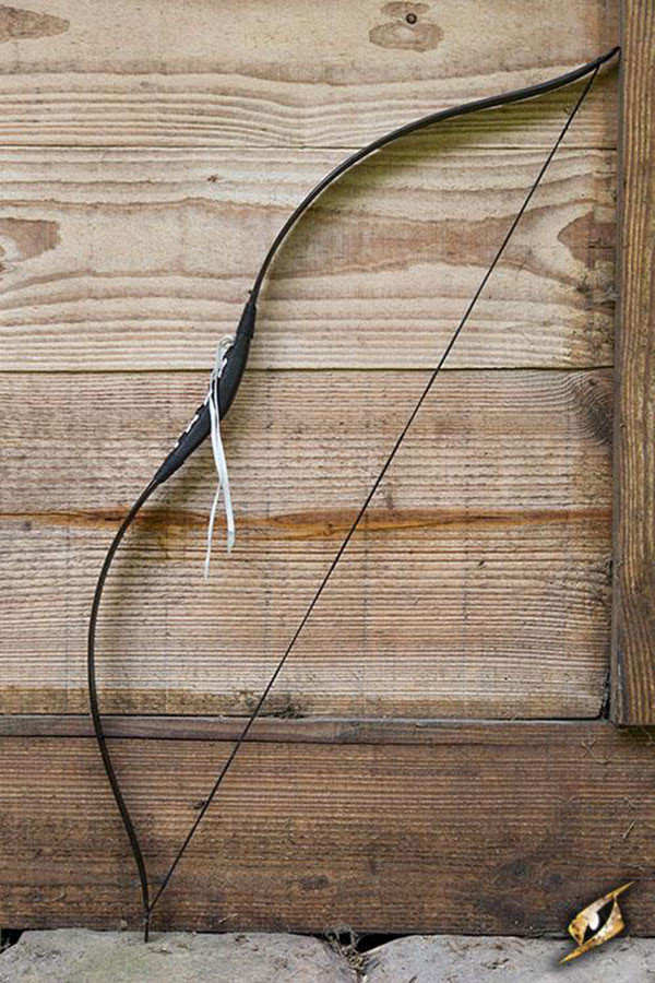 Arco medieval Deluxe negro para caballo. Cuerda 88 cm.