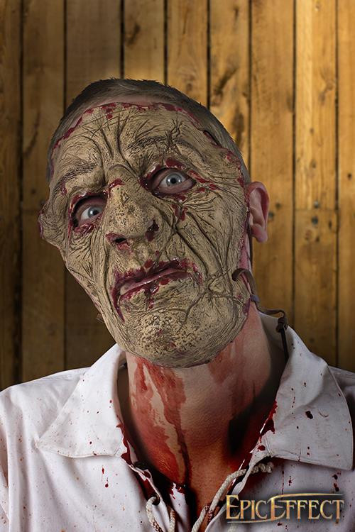 Máscara rostro humano muerto, piel clara