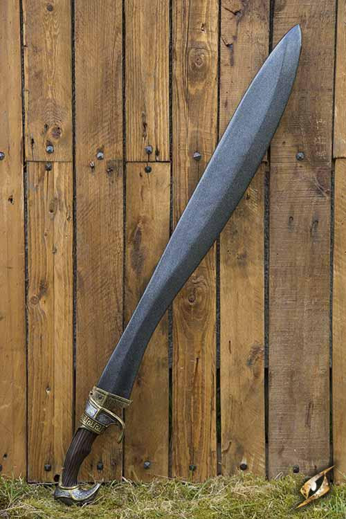 Espada Falcata en látex para LARP, 85 cm.