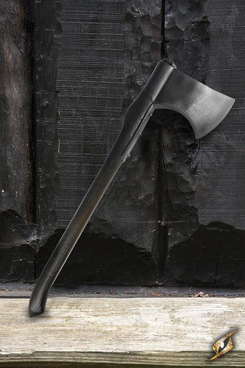 Hacha medieval leñador en látex para LARP, 85 cm.