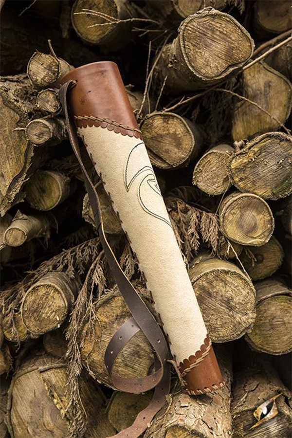 Carcaj de Arquero para Larp, bicolor marrón-beige