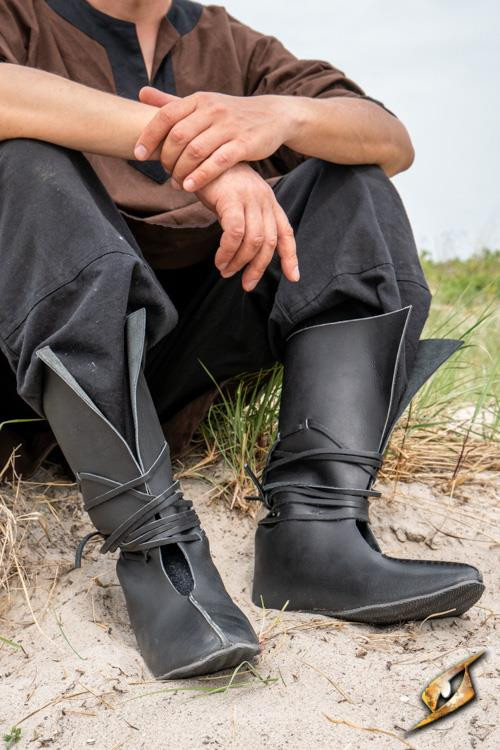 Botas vikingas y medievales Rolf en negro