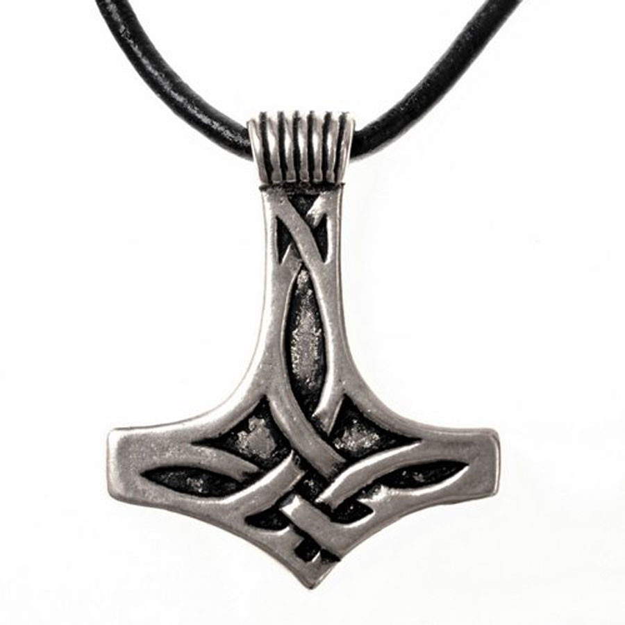 Colgante vikingo martillo de Thor con nudo