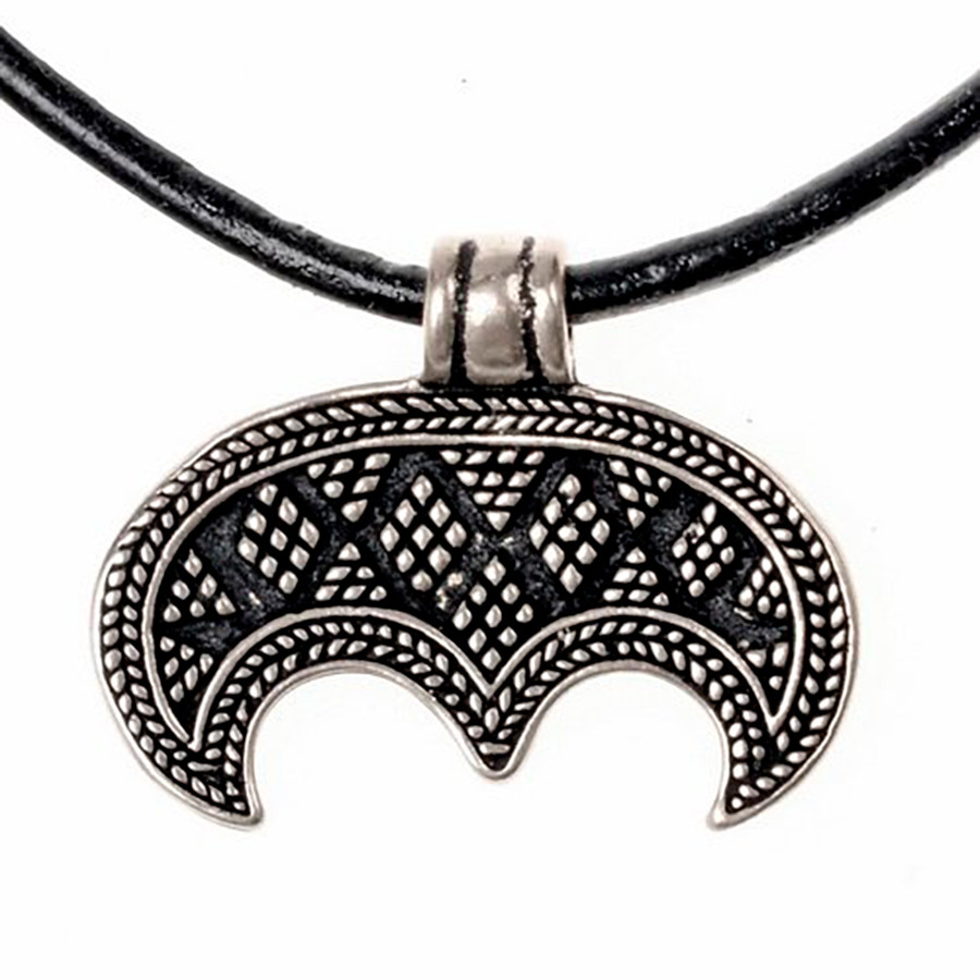 Colgante amuleto encanto de lunula eslava vikinga