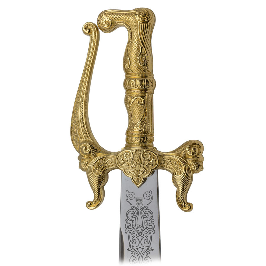 Espada Alfanje en Oro, decorativa