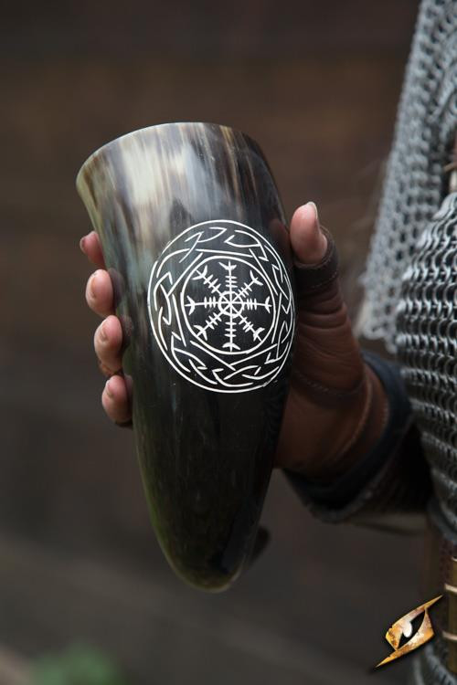 Cuerno claro-oscuro Vikingo de Aegishjalmur
