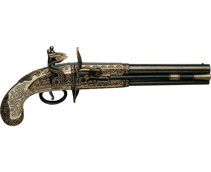 Pistola de 2 cañones giratorios, Reino Unido, 1750