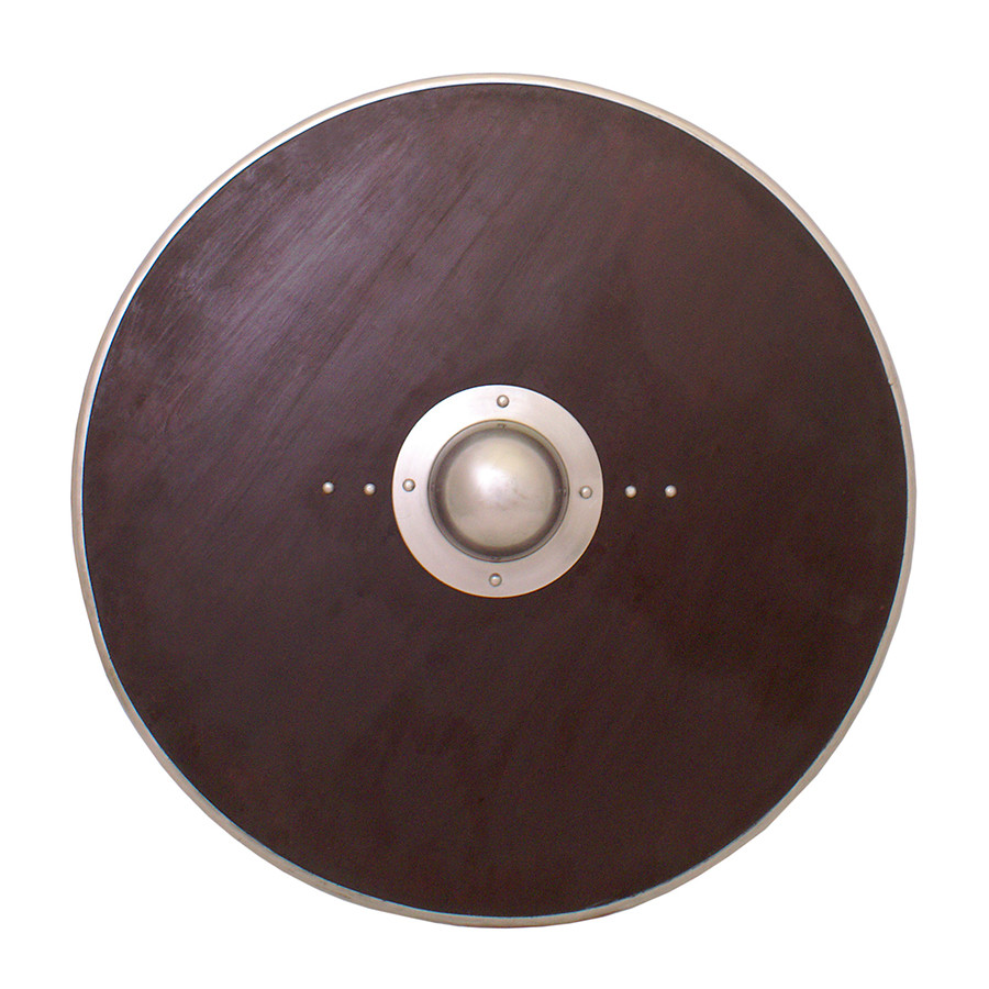 Escudo funcional redondo de madera, 77 cm.