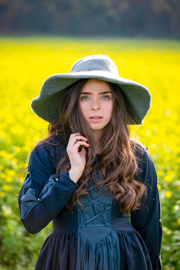 Sombrero medieval elegante en lana