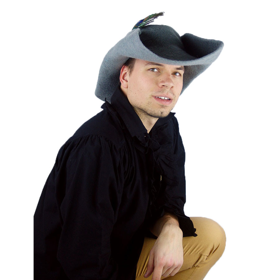 Sombrero gris de fieltro de lana modelo Pieter