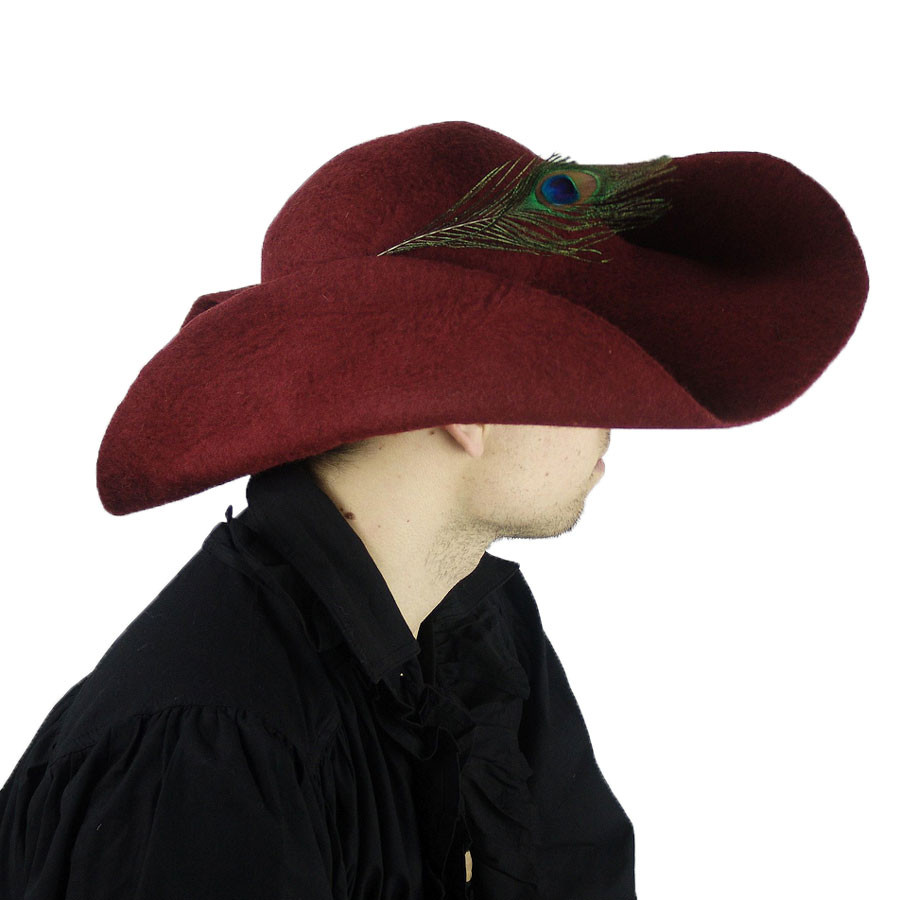 Sombrero rojo de fieltro de lana modelo Pieter