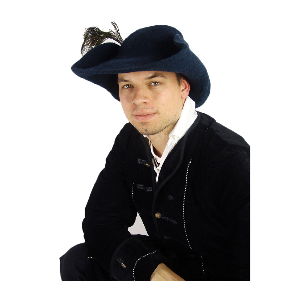 Sombrero negro de fieltro de lana modelo Pieter