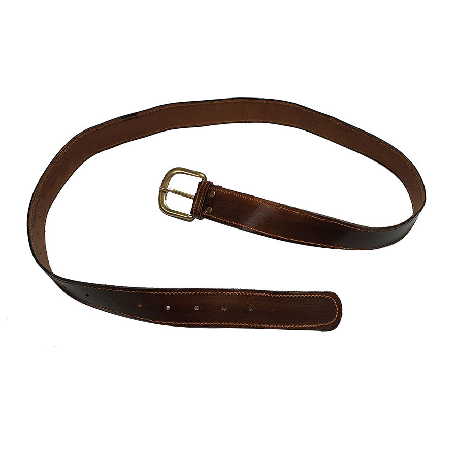 Cinturón medieval en polipiel marrón oscuro, 130 cm.