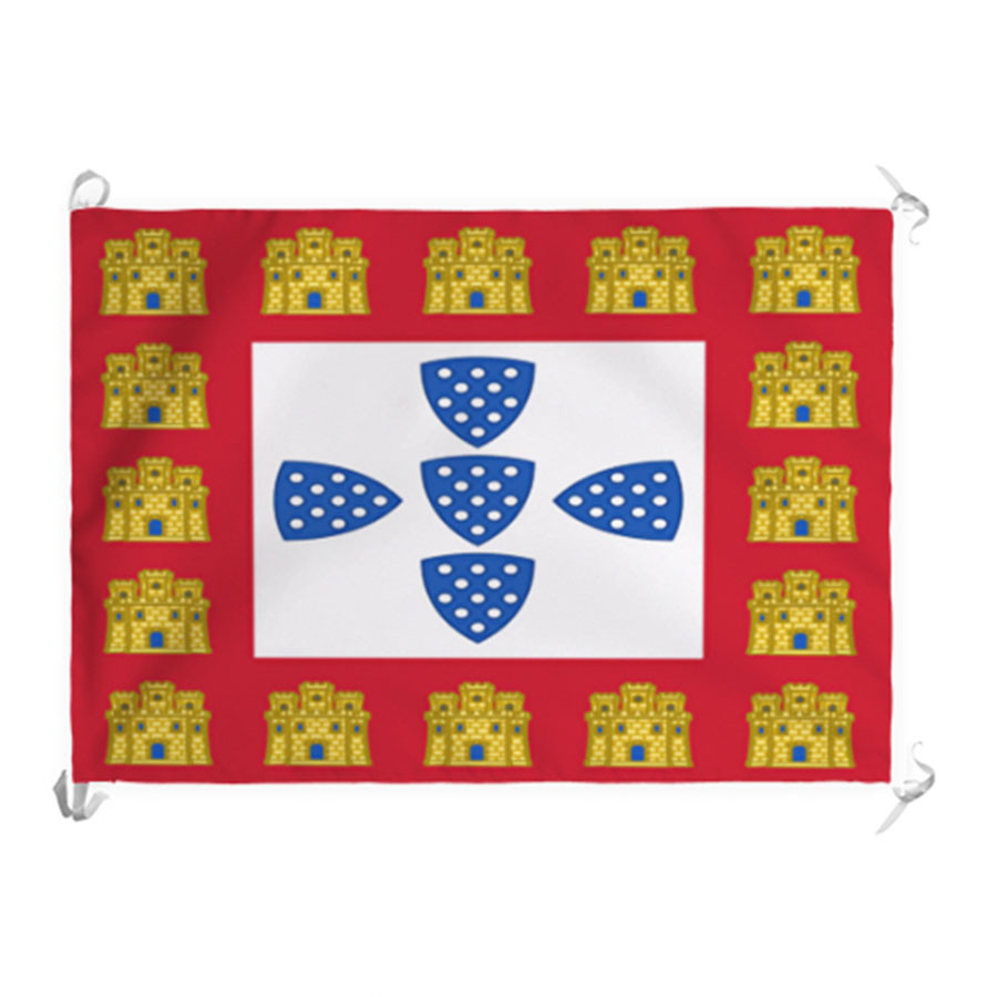 Estandarte-bandera medieval portuguesa de los  siglos XIII-XIV (70x100 cms.)