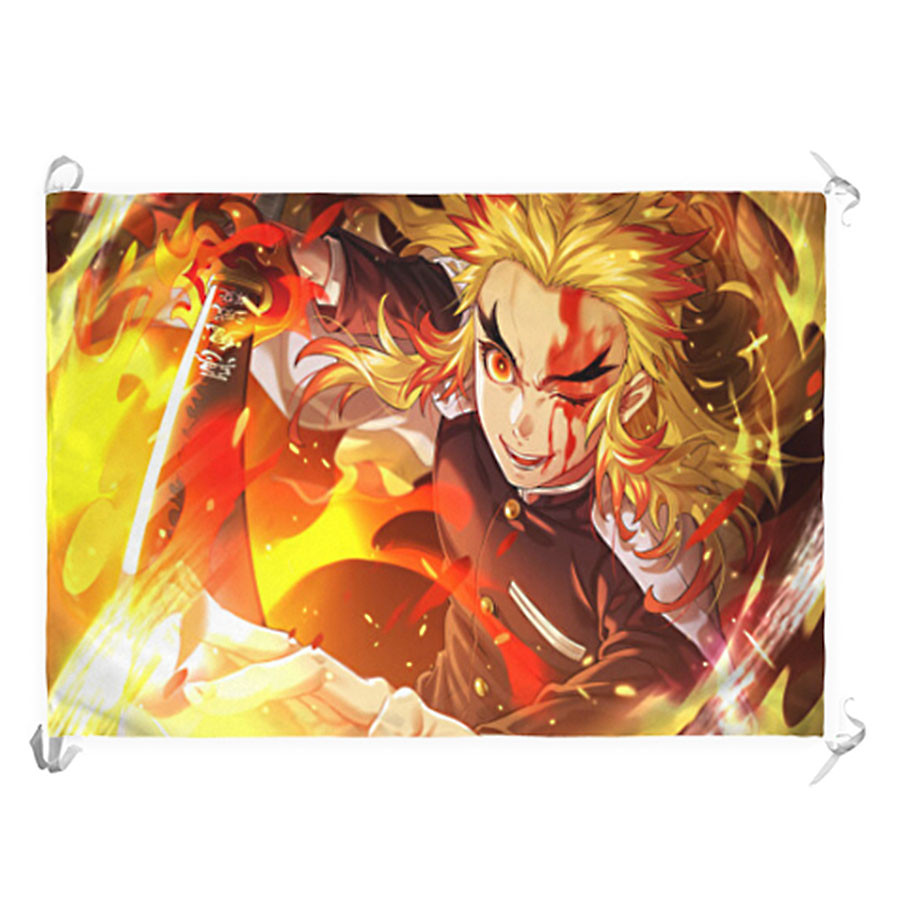 Estandarte-Bandera Demon Slayer de Rengoku Kyoujurou (70x100 cms.)