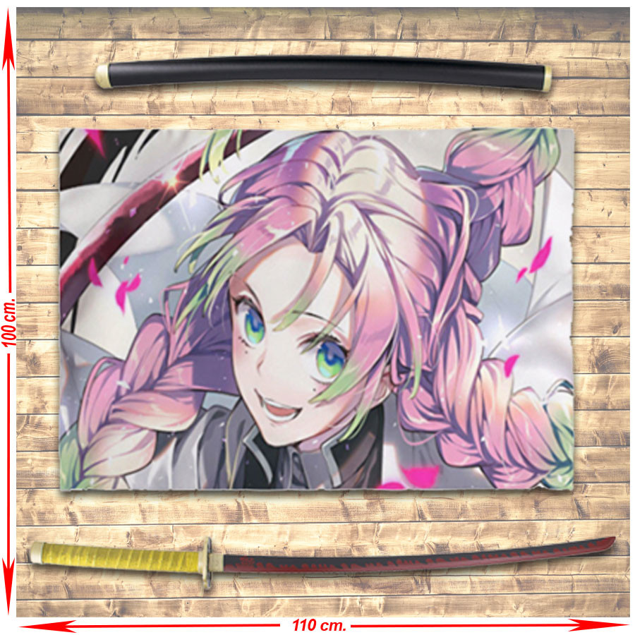 Pack estandarte + katana de Mitsuri Kanroji de Demon Slayer