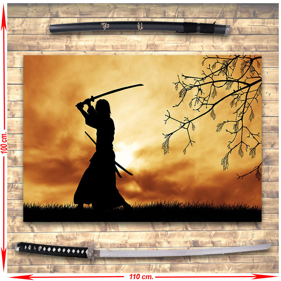 Pack Estandarte amanecer + Katana Espíritu Último Samurai