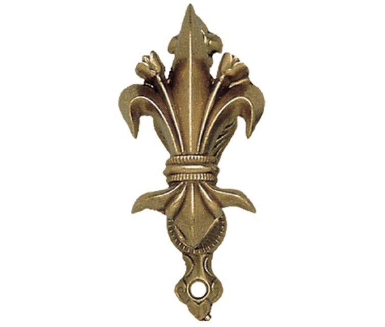 Soporte flor de lis dorada para pared